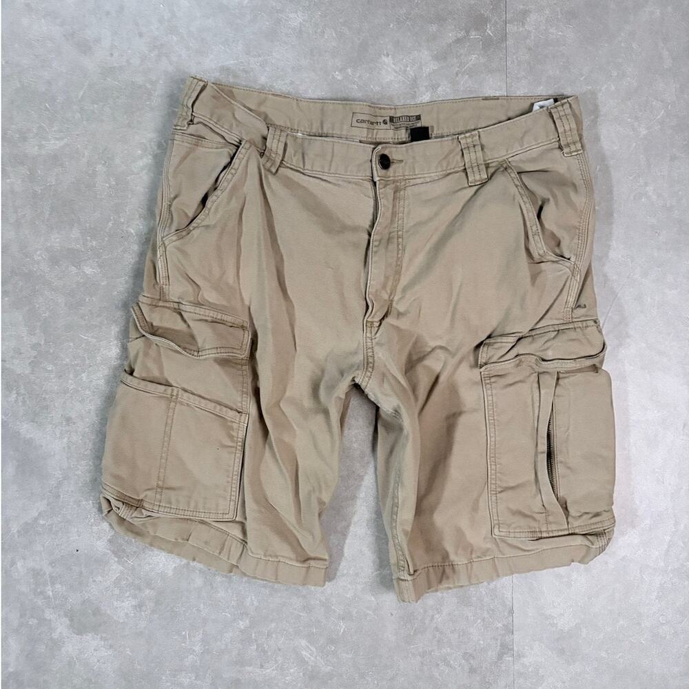 Carhartt Distressed Beige Cargo Shorts -36W